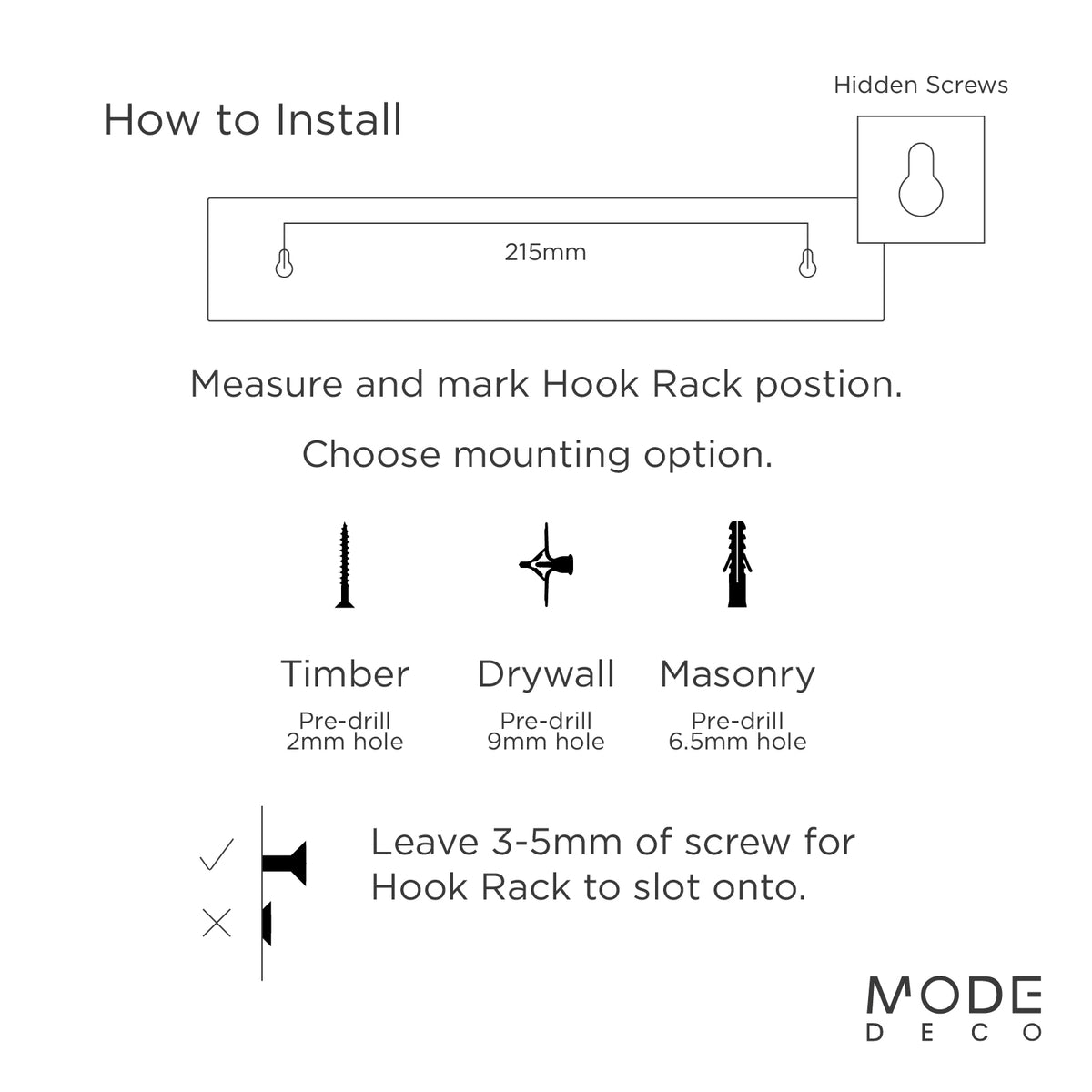 4 Timber Hooks on Beige Board Key Rack