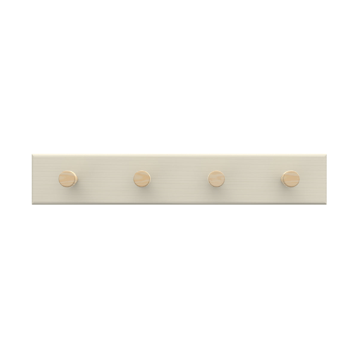 4 Timber Hooks on Beige Board Key Rack