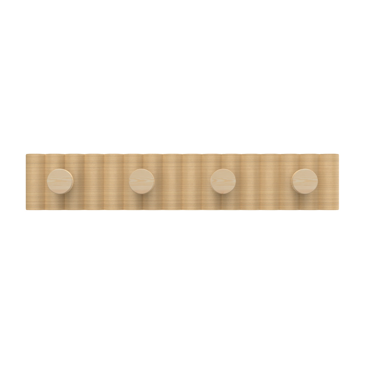 4 Timber Hooks on Natural Board Hook Rack