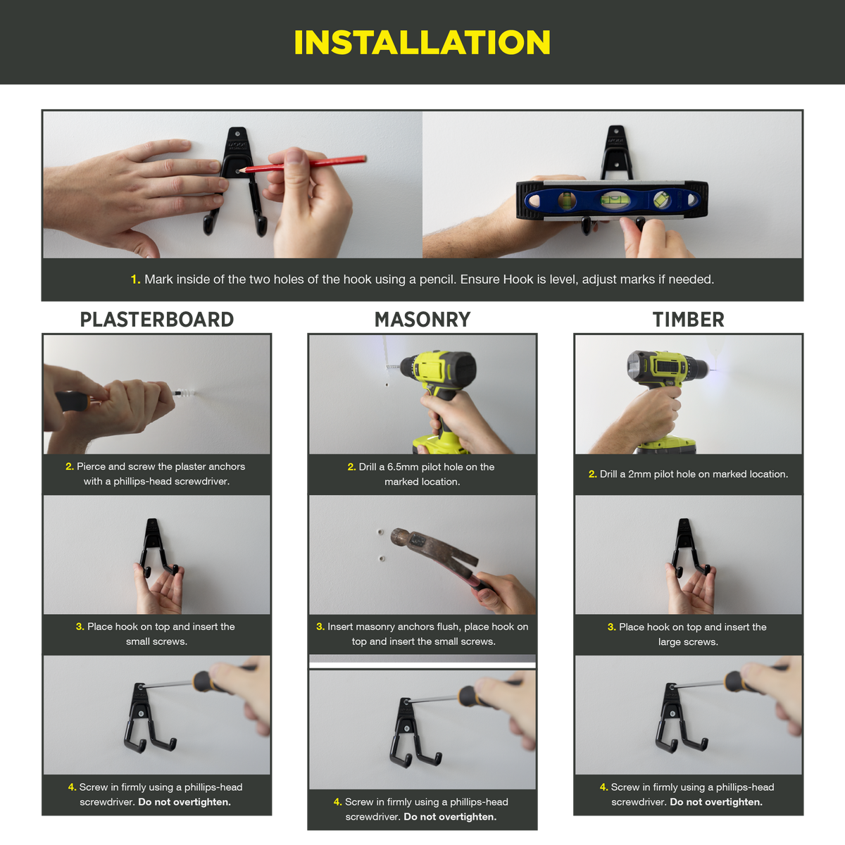 Storage Hook Kit - 3 Pack
