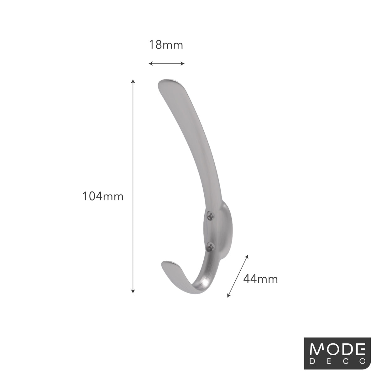 Brushed Nickel Robe Hook
